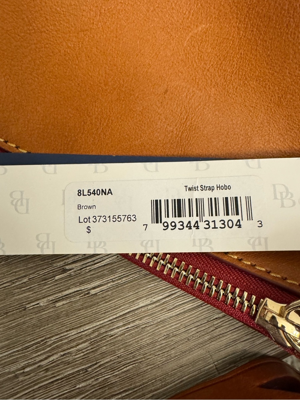 Dooney & Bourke Tan Leather Hobo Shoulder Bag with Tassel - Picture 15 of 15